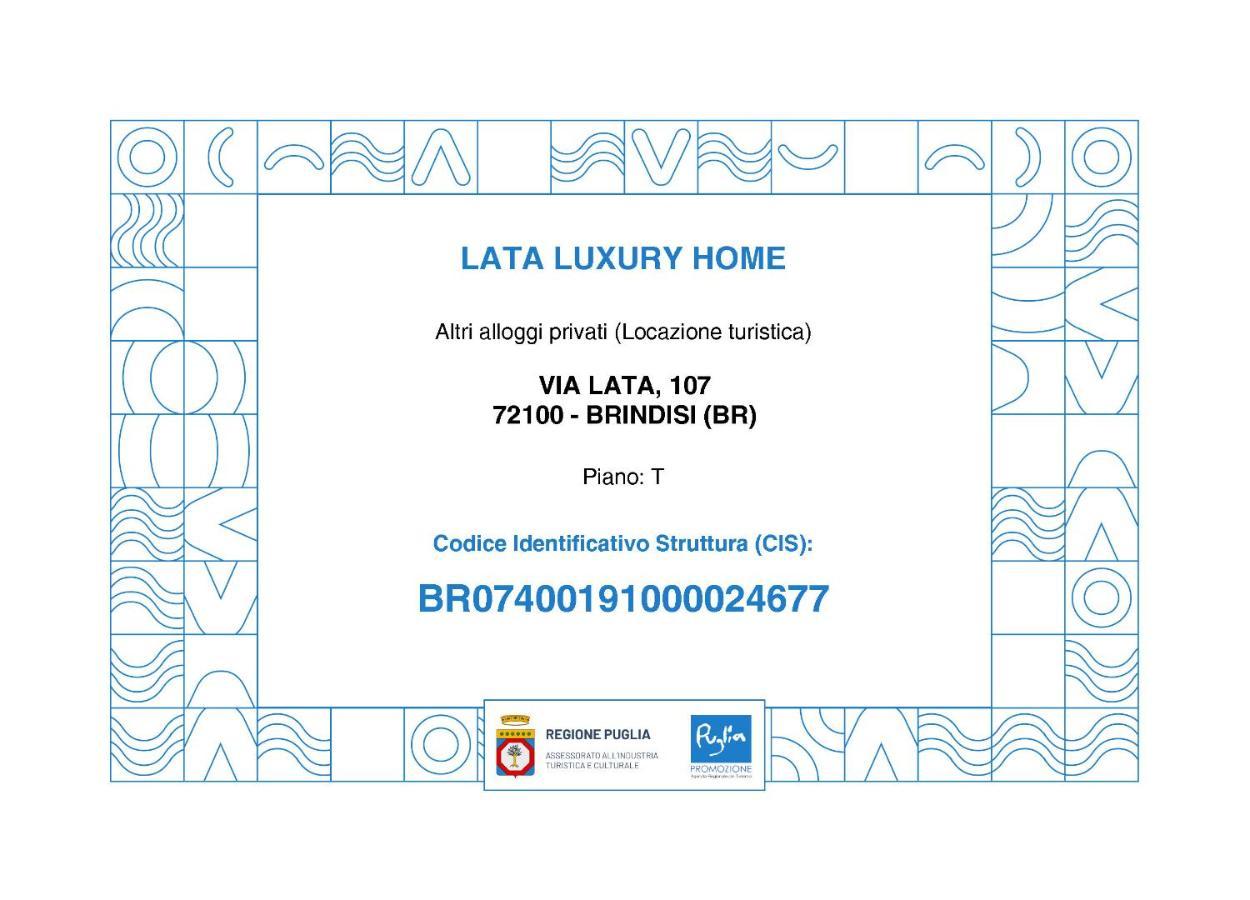 Lata Luxury Home Casa Vacanze Brindisi Exterior foto
